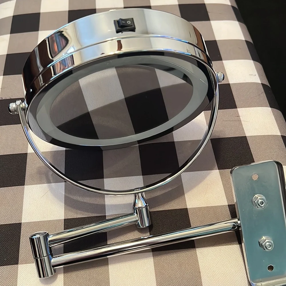 Two Sided Vanity Mirror with Light Ring